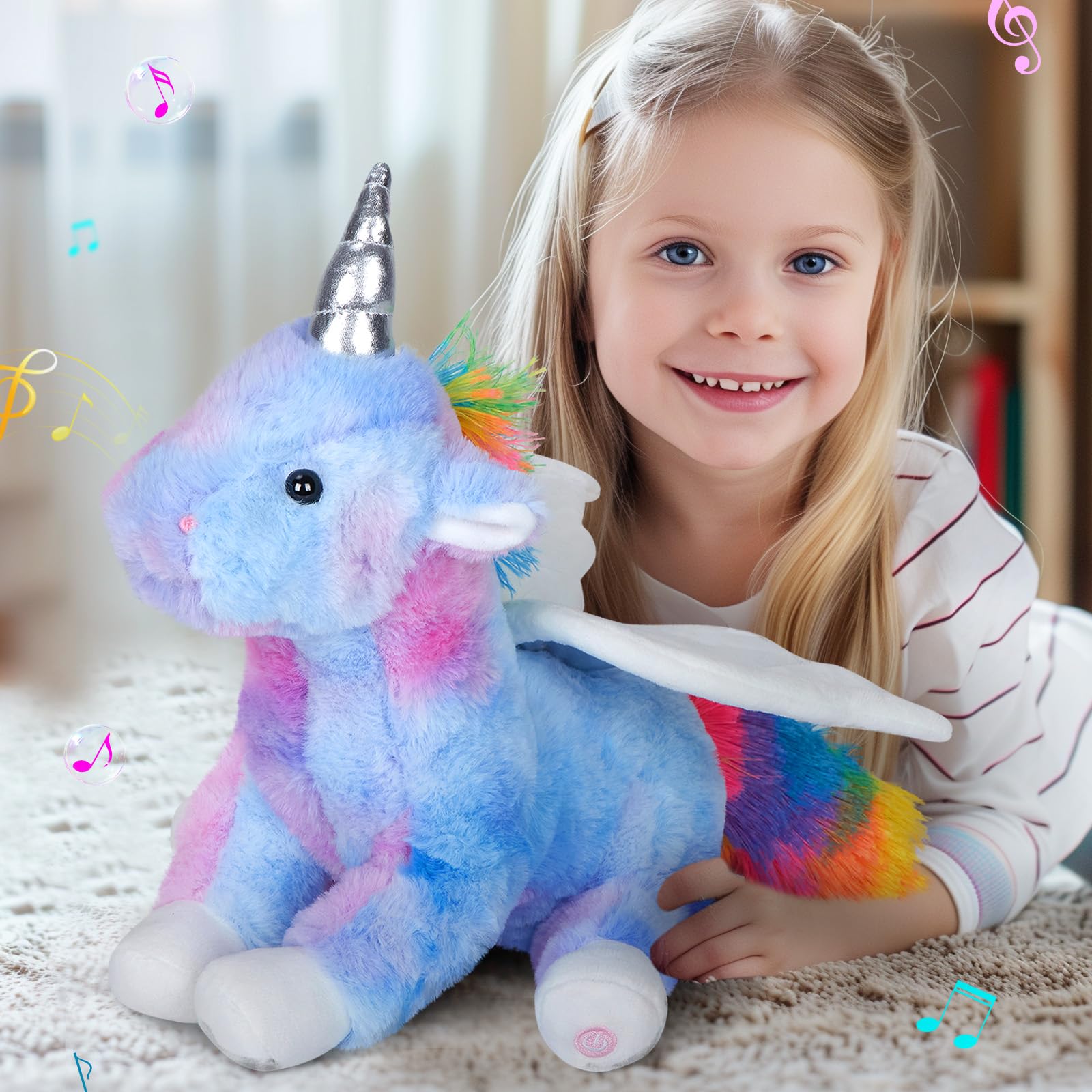 ユニコーン 超巨大 ぬいぐるみ レインボー The Magic Toy Shop ユニコーン 特大ぬいぐるみ レインボー